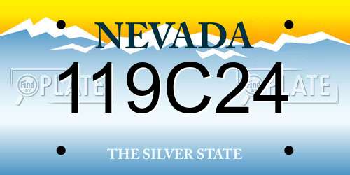 119C24 Nevada License Plate