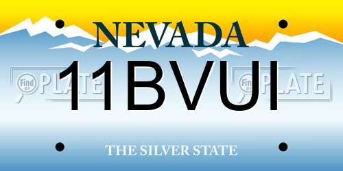 11BVUI Nevada License Plate