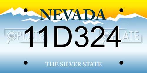 11D324 Nevada License Plate