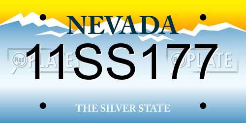 11SS177 Nevada License Plate