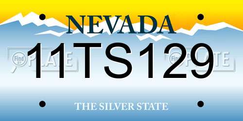 11TS129 Nevada License Plate