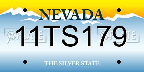 11TS179 Nevada License Plate
