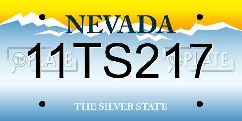 11TS217 Nevada License Plate