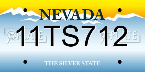 11TS712 Nevada License Plate
