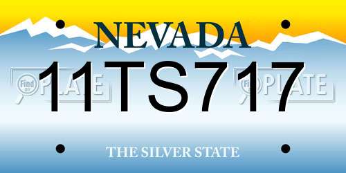 11TS717 Nevada License Plate