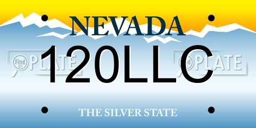 120LLC Nevada License Plate