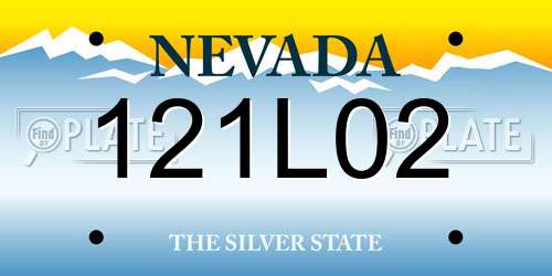 121L02 Nevada License Plate