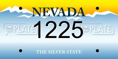 1225 Nevada License Plate