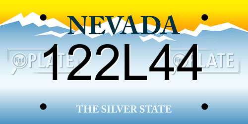 122L44 Nevada License Plate