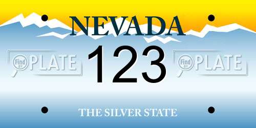 123 Nevada License Plate