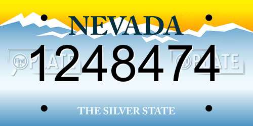 1248474 Nevada License Plate