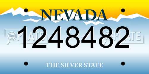 1248482 Nevada License Plate
