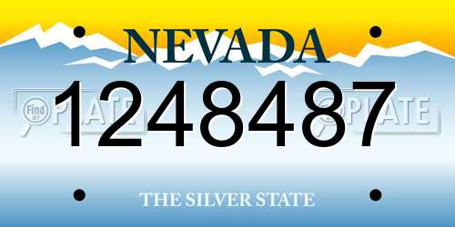 1248487 Nevada License Plate