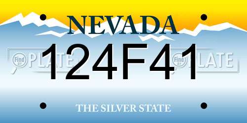 124F41 Nevada License Plate