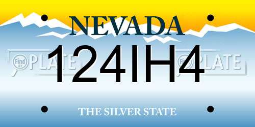 124IH4 Nevada License Plate