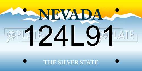 124L91 Nevada License Plate