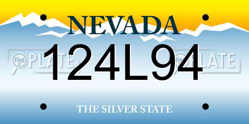124L94 Nevada License Plate
