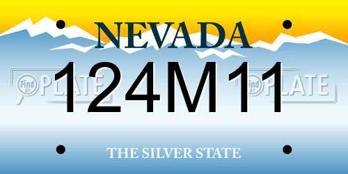 124M11 Nevada License Plate