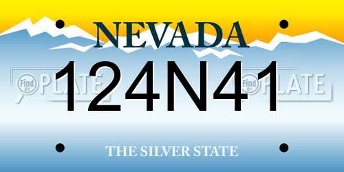 124N41 Nevada License Plate