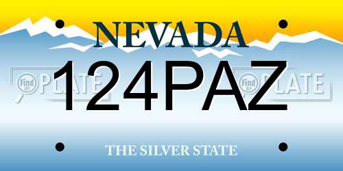 124PAZ Nevada License Plate