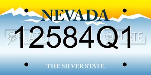 12584Q1 Nevada License Plate