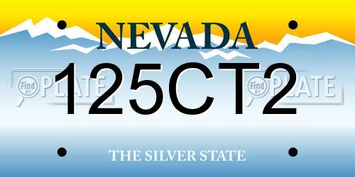 125CT2 Nevada License Plate