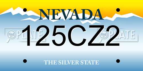 125CZ2 Nevada License Plate