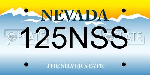 125NSS Nevada License Plate