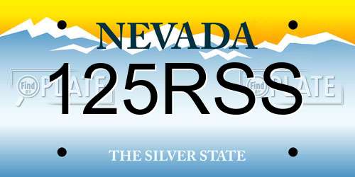 125RSS Nevada License Plate