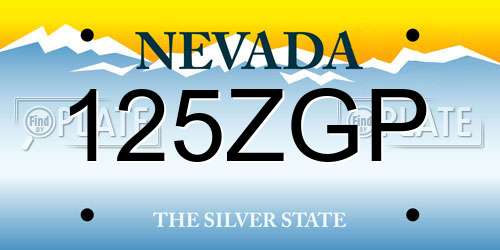 125ZGP Nevada License Plate