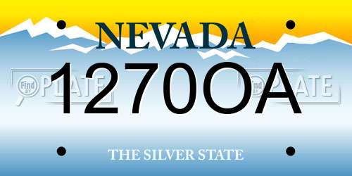 1270OA Nevada License Plate