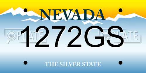 1272GS Nevada License Plate