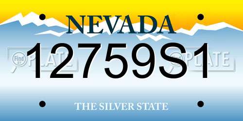 12759S1 Nevada License Plate