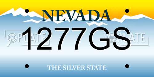 1277GS Nevada License Plate