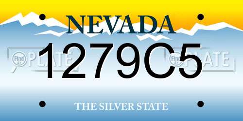 1279C5 Nevada License Plate