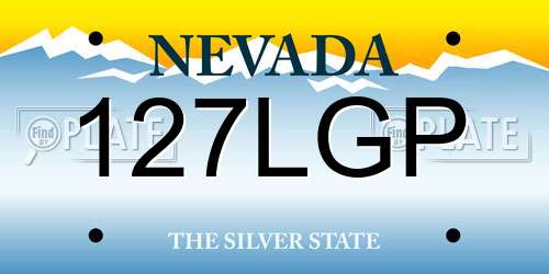 127LGP Nevada License Plate