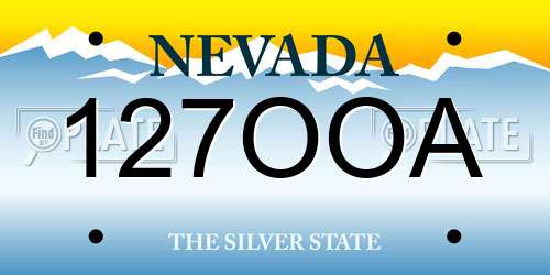 127OOA Nevada License Plate