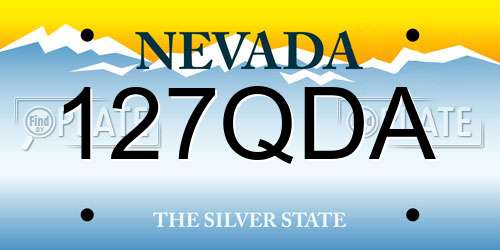 127QDA Nevada License Plate
