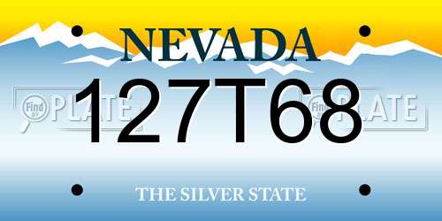127T68 Nevada License Plate