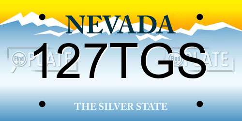 127TGS Nevada License Plate