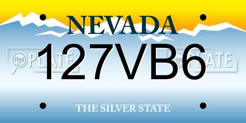 127VB6 Nevada License Plate