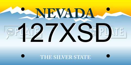 127XSD Nevada License Plate