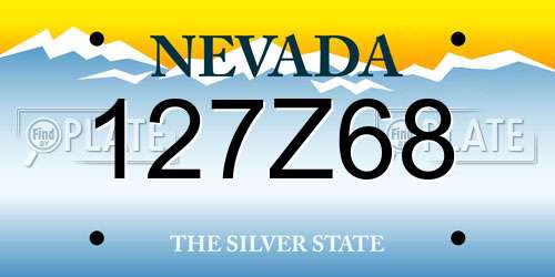 127Z68 Nevada License Plate