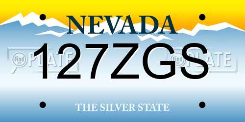 127ZGS Nevada License Plate