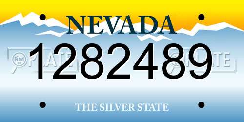1282489 Nevada License Plate