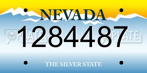 1284487 Nevada License Plate