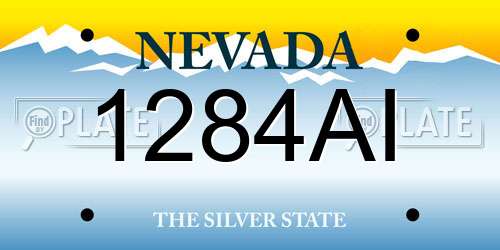 1284AI Nevada License Plate