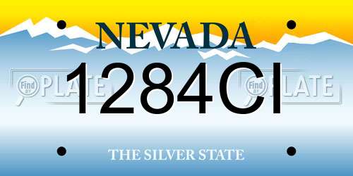 1284CI Nevada License Plate