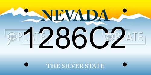 1286C2 Nevada License Plate