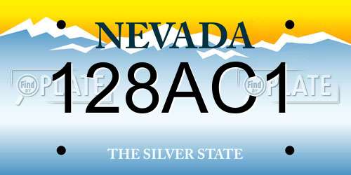 128AC1 Nevada License Plate